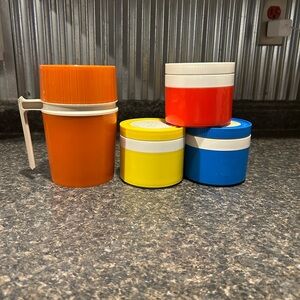 Colorful Vintage Thermos King Seeley Retro kitchen Bohemian Kitchen Food Storage